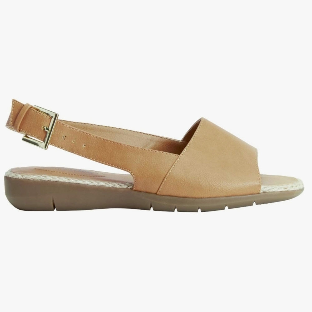 Comfortview Women's Tan Slingback Sandals